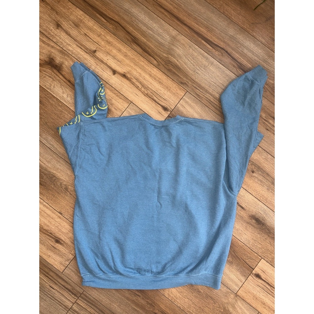 Nirvana Smile Sweatshirt Oversized Blue S/M Urban Outfitters Grunge Kurt 90s - Picture 7 of 7